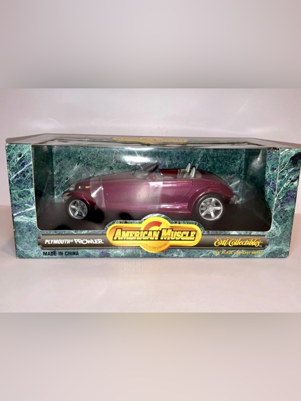 New ERTL American Muscle Plymouth Prowler Car 1/18 Scale Diecast Purple Sealed